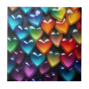 Glass Hearts  Tile