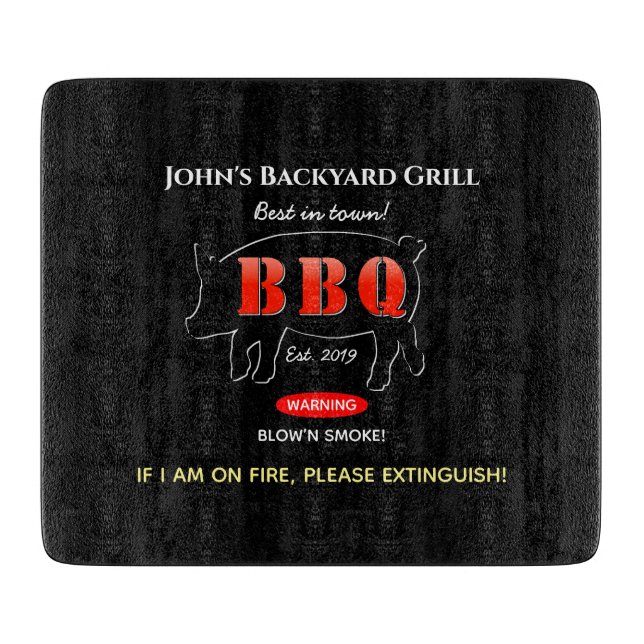 Glass Home Grilling Cooking Men Kitchen Cutting Bo Board (Front)