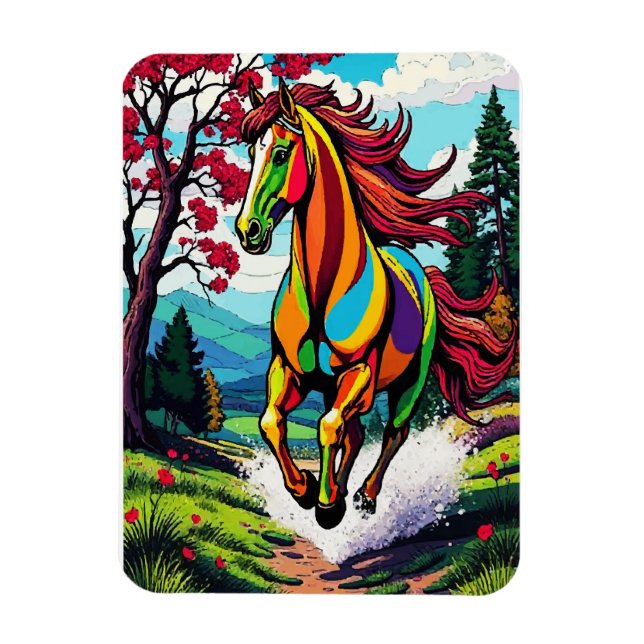 GLASS HORSE MAGNET (Vertical)