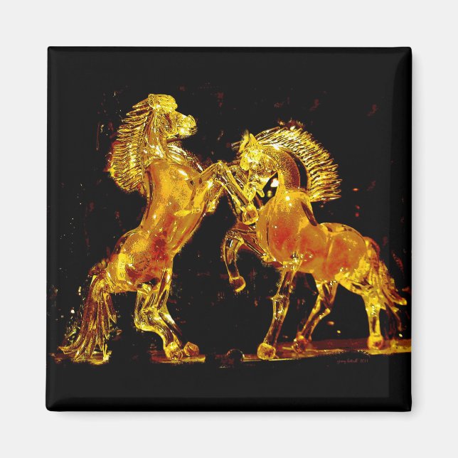 Glass Horses of Murano Italy Magnet (Front)