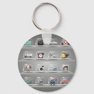 Glass Icons1 Key Ring