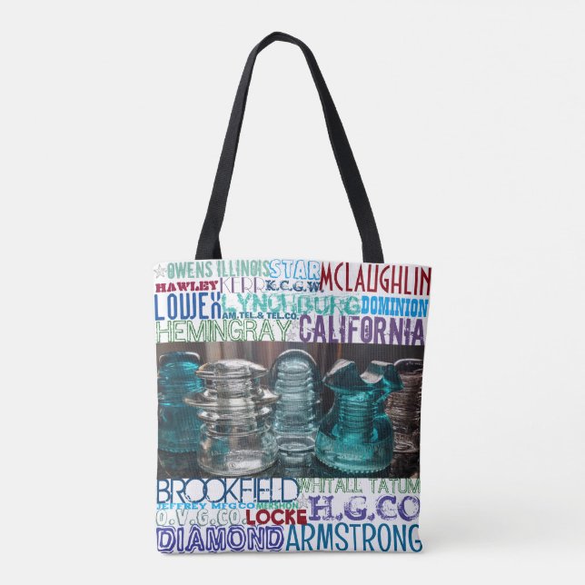 Glass Insulator manufacturers Collectors Tote Bag (Back)