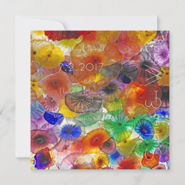 Glass Lights Wedding Invitation (Front)