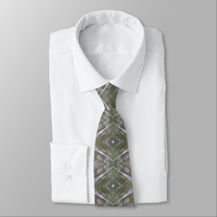 Glass mirrored pattern tie