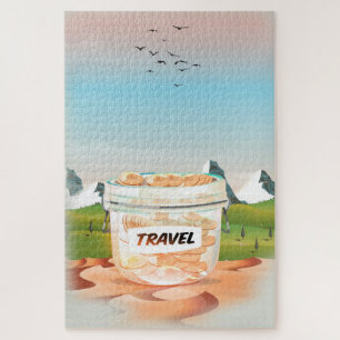 Glass Money Travel Jar Jigsaw Puzzle