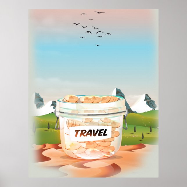 Glass Money Travel Jar Poster (Front)