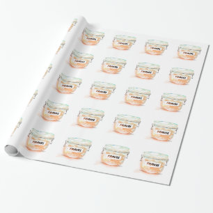 Glass Money Travel Jar Wrapping Paper