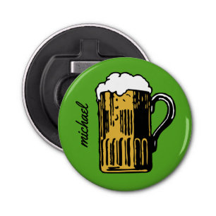 Glass of Beer custom name & colour bottle opener