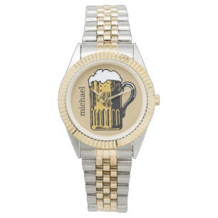 Glass of Beer custom name & colour watches