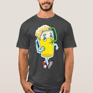 Glass of beer with drinking straw T-Shirt