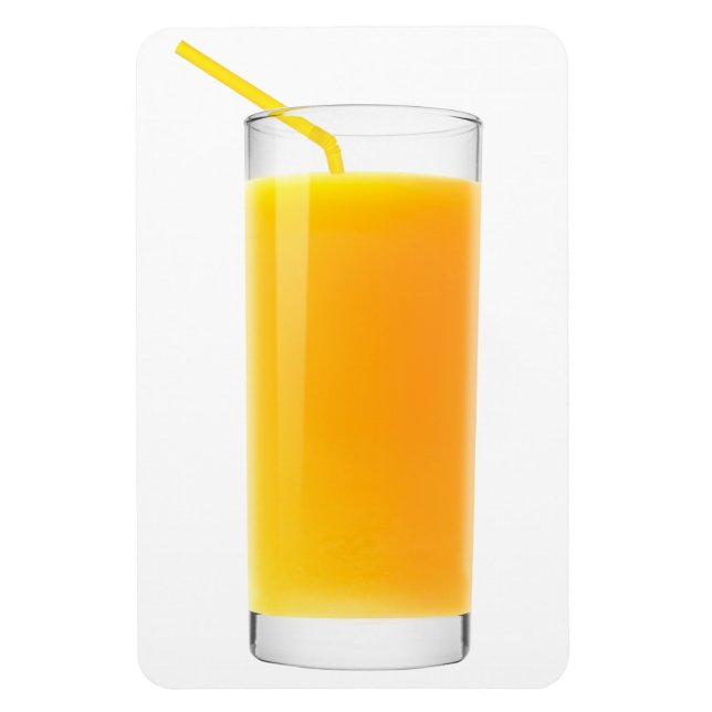 Glass of orange juice magnet (Vertical)