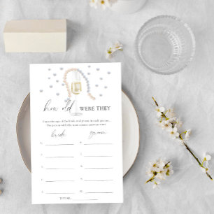 Glass of Prosecco - How old were they bridal game