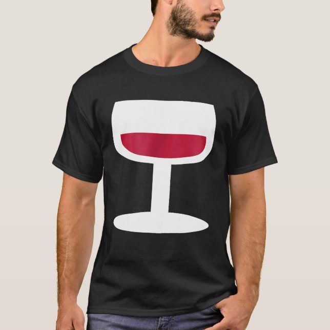 Glass of red wine T-Shirt (Front)