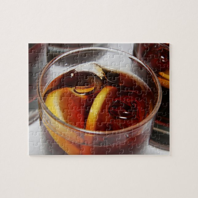 Glass of whiskey cocktail jigsaw puzzle (Horizontal)