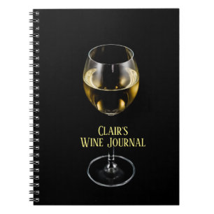 Glass of White Wine/Personalised Wine Journal