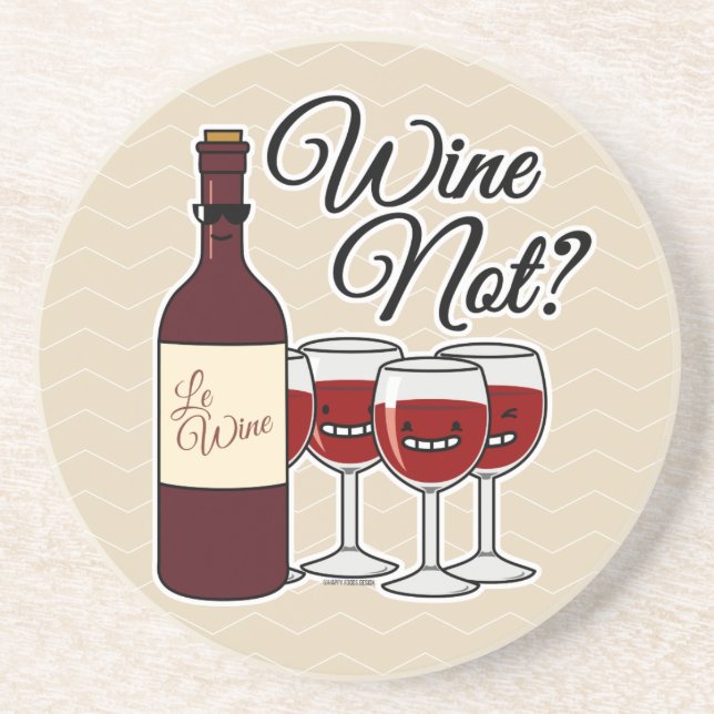 Glass of Wine not grapes alcohol red rose pinot Coaster (Front)