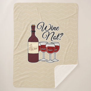 Glass of Wine not grapes alcohol red rose pinot Sherpa Blanket