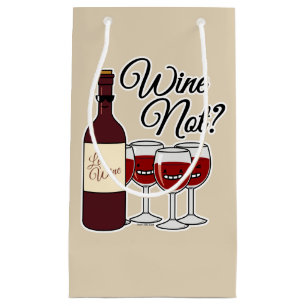 Glass of Wine not grapes alcohol red rose pinot Small Gift Bag