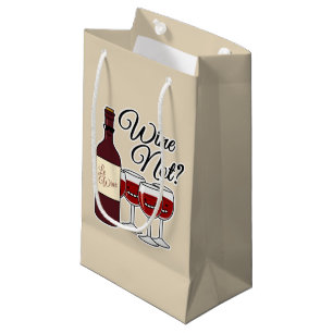 Glass of Wine not grapes alcohol red rose pinot Small Gift Bag