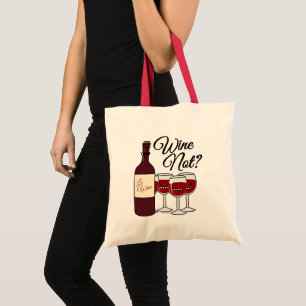 Glass of Wine not grapes alcohol red rose pinot Tote Bag