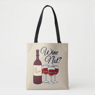 Glass of Wine not grapes alcohol red rose pinot Tote Bag