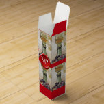 GLASS OF WINE, OLD VINEYARD ,RED WAX SEAL MONOGRAM WINE GIFT BOX<br><div class="desc">Elegant, classy monogram design for wine tasting party in bright black, white, yellow green.Beautiful hanged red yellow, green grapes, grape vines , fall leaves.Part from classical , elegant vintage style still life collection " Season's Fruits ".This classy design is perfect for Autumn weddings, anniversary celebrations, Sweet 16 birthdays, save the...</div>