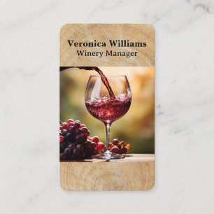 Glass of Wine Pour   Tastings Business Card