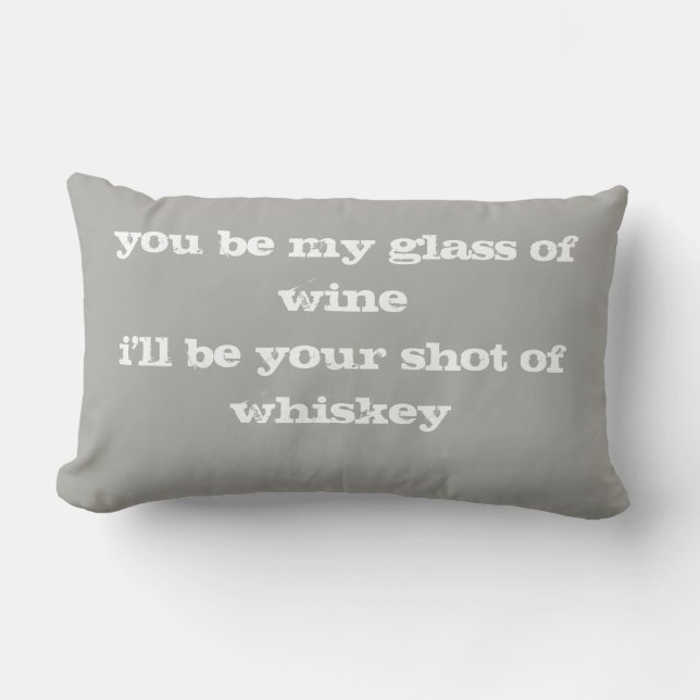 GLASS OF WINE SHOT OF WHISKEY PILLOW (Front)