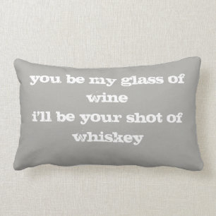 GLASS OF WINE SHOT OF WHISKEY PILLOW