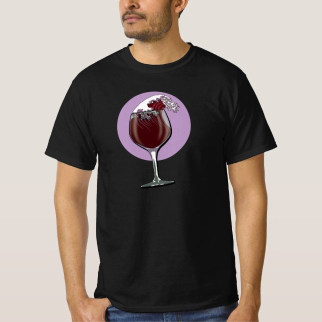 Glass Of Wine T-Shirt (Front)