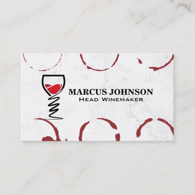 Glass of Wine | Winery Business Card (Front)
