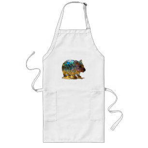 Glass Opalised Australian Wombat, Long Apron