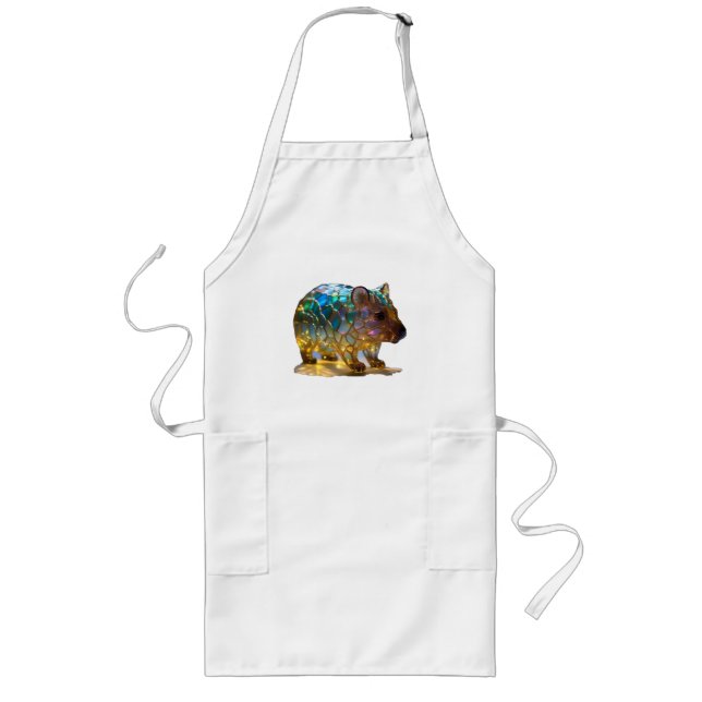 Glass Opalized Australian Wombat, Long Apron (Front)