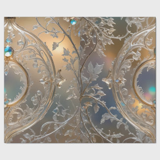 Glass ornamental design ai art wrapping paper