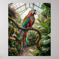 Glass Parrot Jungle Radiance
