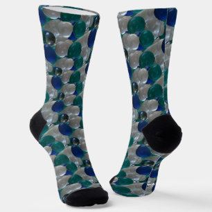 Glass Pebbles Pattern Crew Socks