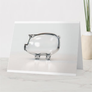 Glass Piggy Bank Card