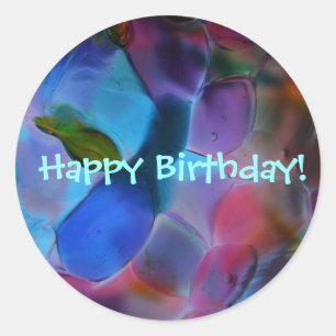 "Glass Planet" large Birthday stickers