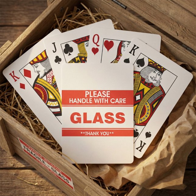 Glass Please Handle With Care Playing Cards (Creator Uploaded)
