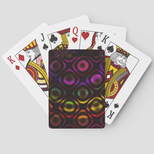 Glass | Rainbow Fractal Art Playing Cards (Back)