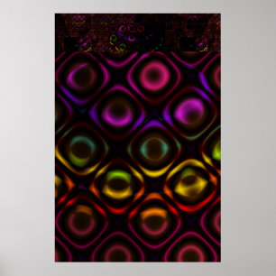 Glass Rainbow Fractal Art Poster