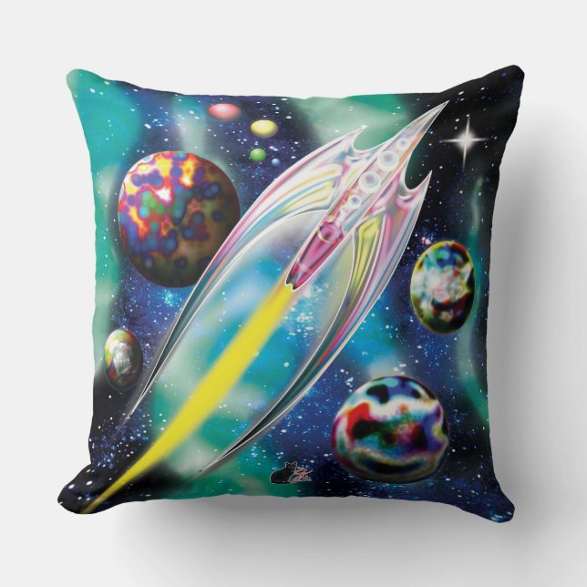 Glass Rocket Cushion (Front)