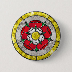 Glass Rose 6 Cm Round Badge