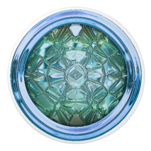 Glass sewing button ceramic knob
