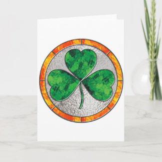 Glass Shamrock Card