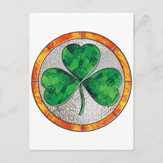 Glass Shamrock Postcard
