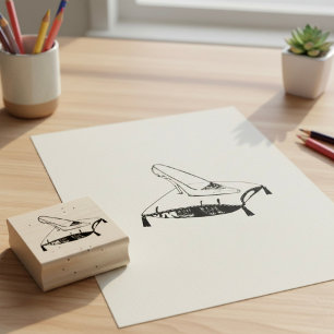 Glass Slipper Rubber Stamp