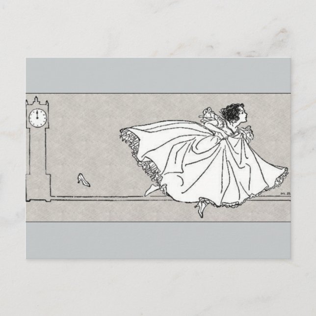 Glass Slipper Vintage Cinderella Postcard (Front)