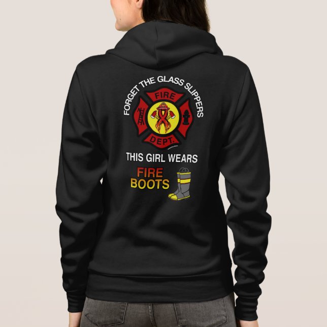 Glass Slippers...Firefighter Hoodie (Back)