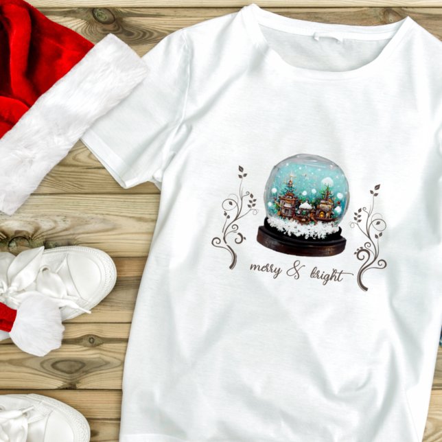 Glass Snowball Winter Village Plant Christmas T-Shirt (Creator Uploaded)